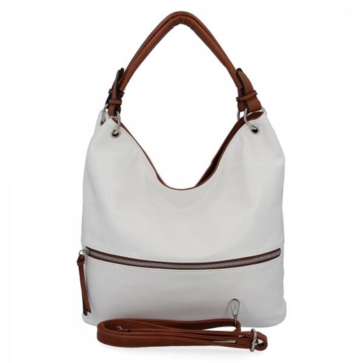 Biała shopper bag Hernan ze skóry ekologicznej