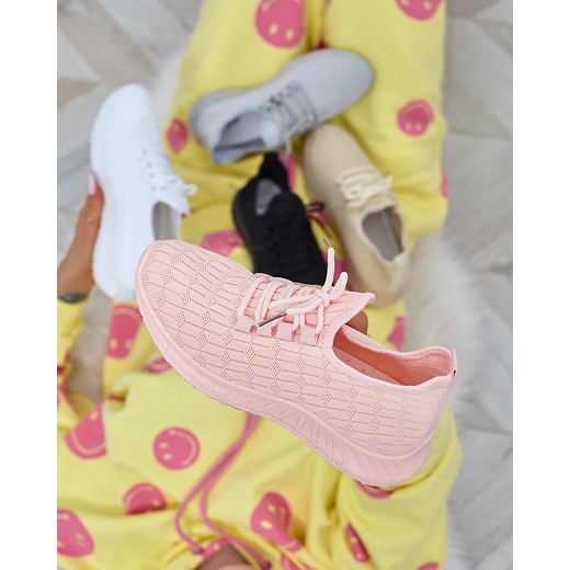 Różowe damskie materiałowe buty sportowe Orycys- Obuwie ze sklepu royalfashion.pl w kategorii Buty sportowe damskie - zdjęcie 154504163