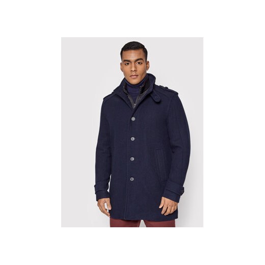 Selected Homme Płaszcz wełniany Noah 16081429 Granatowy Regular Fit Selected Homme XXL okazja MODIVO