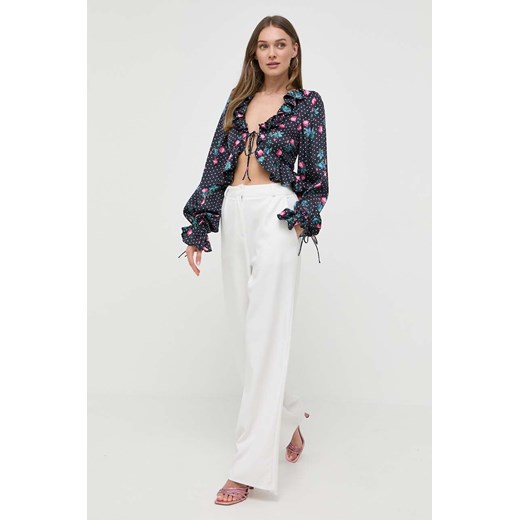 For Love & Lemons bluzka damska kolor granatowy wzorzysta For Love & Lemons XS ANSWEAR.com