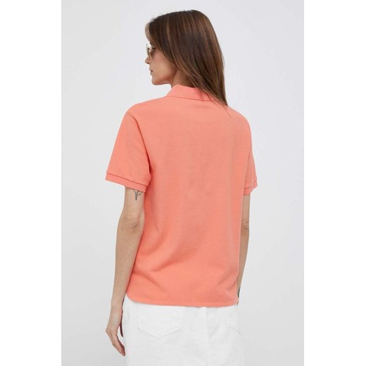 United Colors of Benetton polo damski kolor pomarańczowy United Colors Of Benetton S ANSWEAR.com