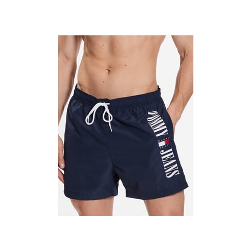 Tommy Jeans Szorty kąpielowe UM0UM02954 Granatowy Slim Fit Tommy Jeans XXL MODIVO