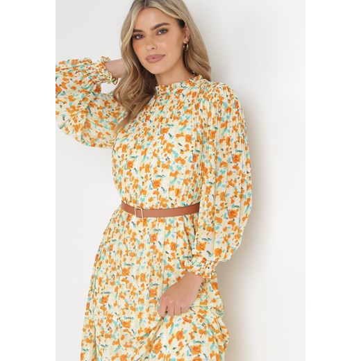 Sukienka Born2be midi z tkaniny casual 