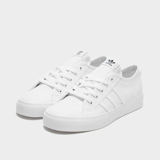 Trampki damskie Adidas białe z niską cholewką sznurowane