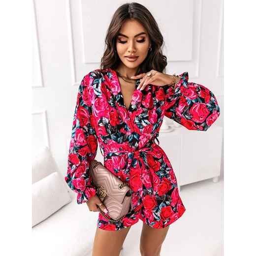 Kombinezon w kwiatowy print - PRALINA - wzór 1 Magmac one size magmac.pl