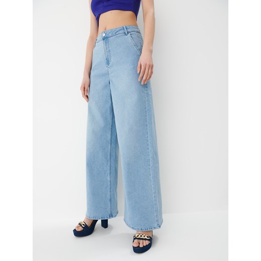 Mohito - Jeansy wide leg - Niebieski Mohito 36 Mohito