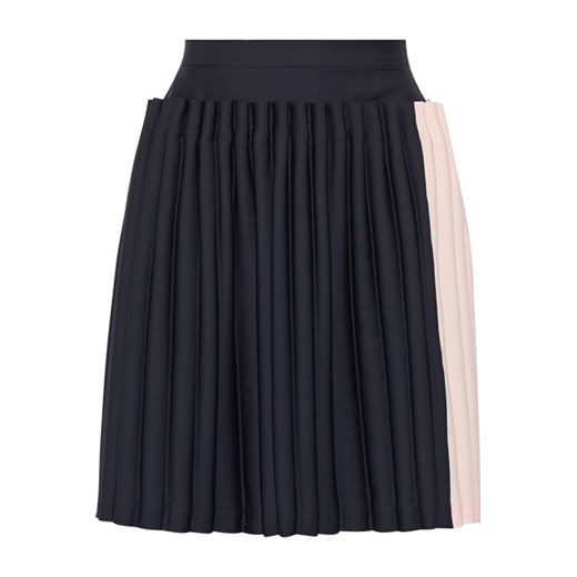 Two-tone pleated cady skirt net-a-porter czarny spódnica