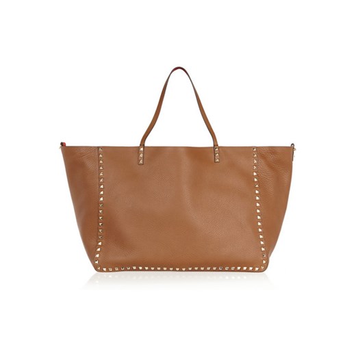 The Rockstud reversible large textured-leather trapeze bag