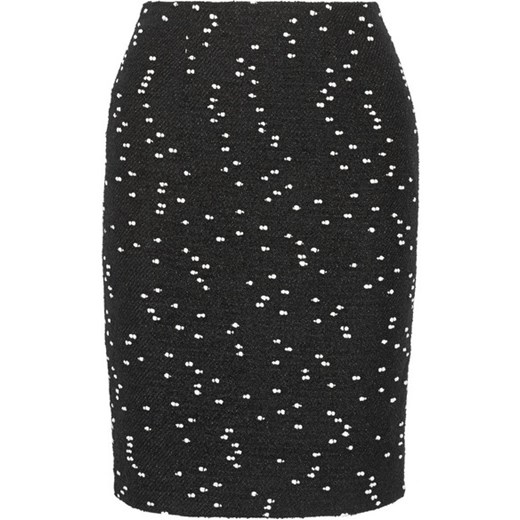 Flecked tweed skirt net-a-porter czarny spódnica