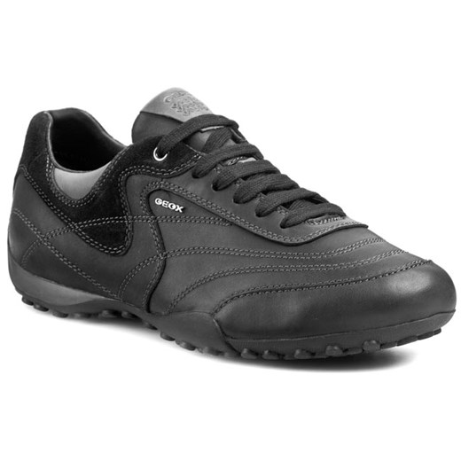 Sneakersy GEOX - U Snake B U4407B 04322 C9216  Black/Charcoal eobuwie-pl szary 