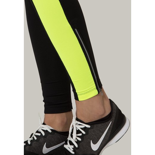 Nike Performance ESSENTIAL Rajstopy black/volt/reflective silver zalando zielony pasy do pończoch