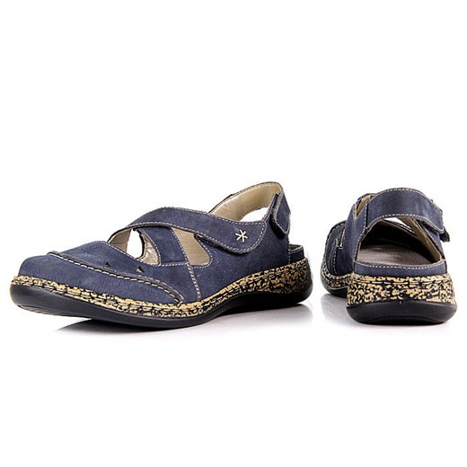 RIEKER 46379-14 skórzane sandały damskie lekkie komfortowe butyraj-pl  kolorowe