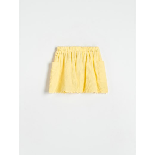 Reserved - Spódnica z kieszeniami - Żółty Reserved 80 (9-12 m.) Reserved
