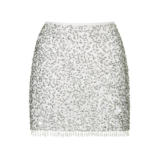 PETITE Crystal Sequin Pelmet Skirt topshop bialy spódnica
