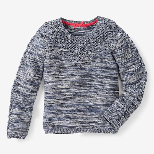 Sweter z ozdobnej, cieniowanej dzianiny la-redoute-pl niebieski bawełna