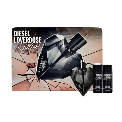 Diesel Loverdose Tattoo W Zestaw perfum Edp 30ml + 2x50ml Balsam e-glamour brazowy balsamy