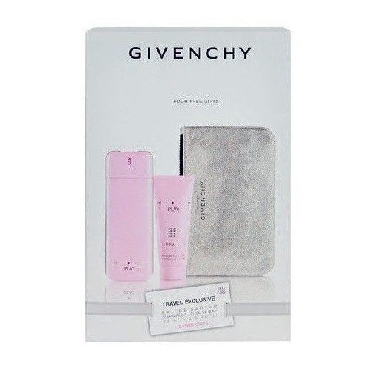 Givenchy Play for Her W Zestaw perfum Edp 75ml + 75ml Balsam + Kosmetyczka e-glamour bialy balsamy