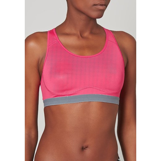 Nike Performance PRO FIERCE Biustonosz sportowy vivid pink/cool grey zalando rozowy elastan