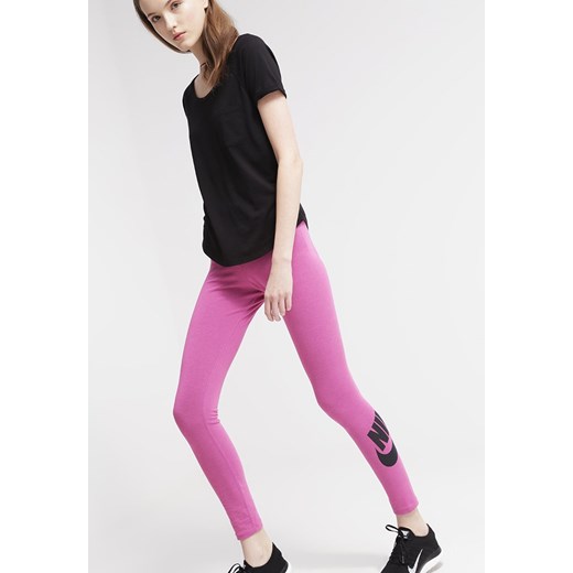 Nike Sportswear LEGASEE Legginsy hot pink/black zalando fioletowy elastan