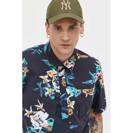 Vans koszula bawełniana męska kolor granatowy regular z kołnierzykiem klasycznym Vans M ANSWEAR.com
