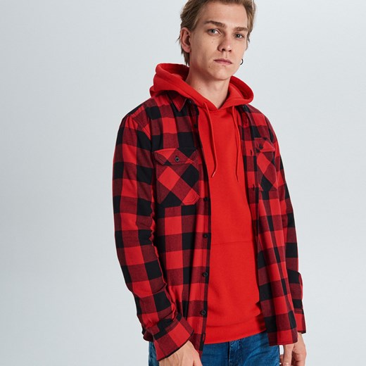 Cropp - Koszula w kratę - Czerwony Cropp XL promocja Cropp