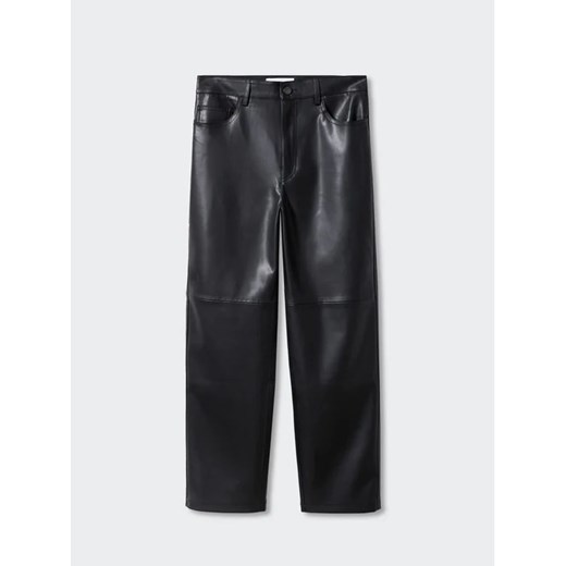 Mango Spodnie z imitacji skóry Lille 47010031 Czarny Regular Fit Mango 46 MODIVO