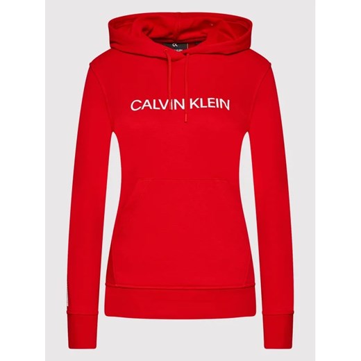 Calvin Klein Performance Bluza 00GWF1W311 Czerwony Regular Fit S wyprzedaż MODIVO