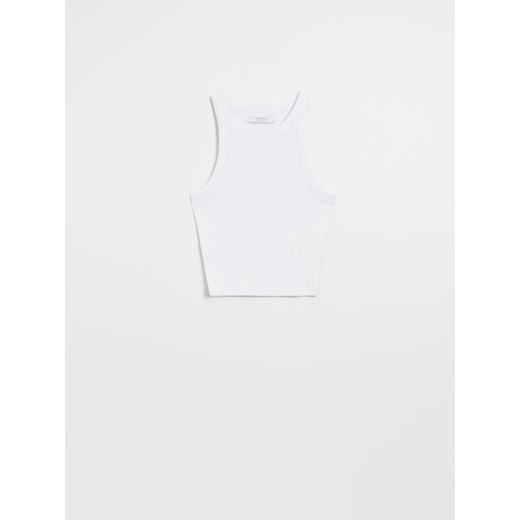 Krótki top bez rękawów biały - Biały House M House