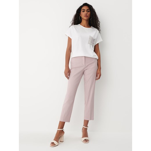 Mohito - T-shirt z cekinową kieszenią - Biały Mohito XXS Mohito