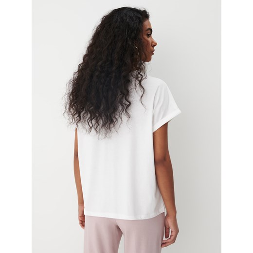 Mohito - T-shirt z cekinową kieszenią - Biały Mohito XS Mohito