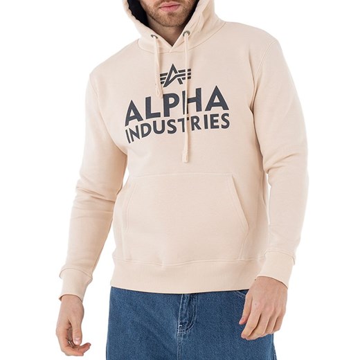 Bluza Alpha Industries Foam Print Hoodie 143302578 - beżowa ze sklepu streetstyle24.pl w kategorii Bluzy męskie - zdjęcie 155827683