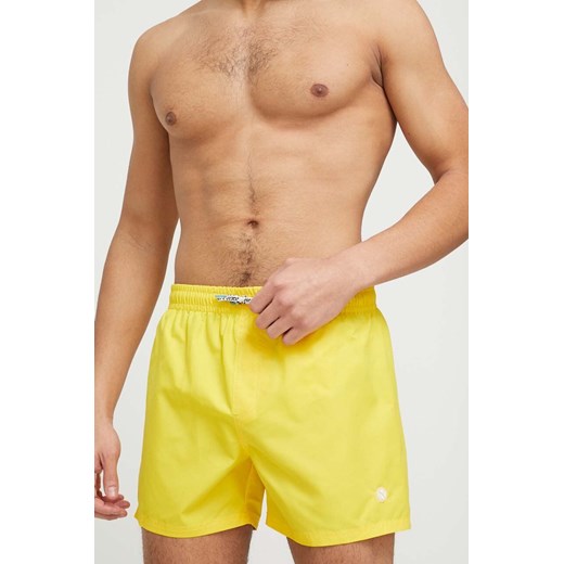 Pepe Jeans szorty kąpielowe Finn kolor żółty ze sklepu ANSWEAR.com w kategorii Kąpielówki - zdjęcie 155831194