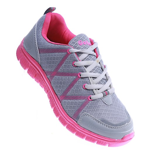 Lekkie sportowe buty damskie szaro różowe /C5-3 13748 S203/ ze sklepu Pantofelek24.pl w kategorii Buty sportowe damskie - zdjęcie 155836941