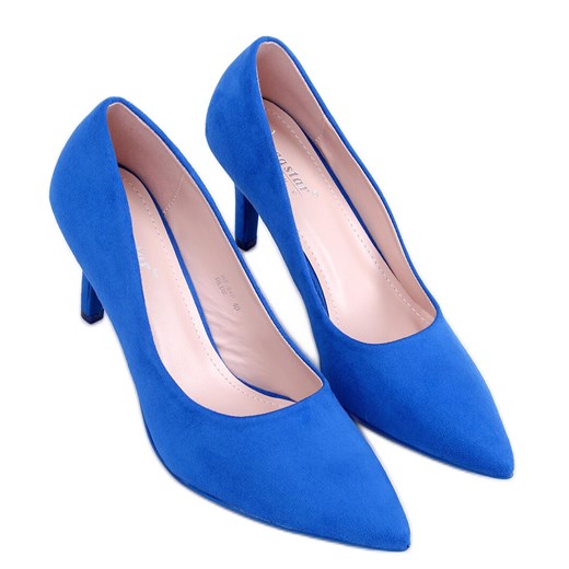 BM Klasyczne szpilki damskie Eurielle Blue niebieskie Bm 40 ButyModne.pl