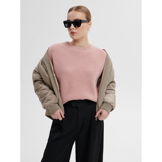 Sinsay - Sweter z miękkiej dzianiny - Różowy Sinsay XS wyprzedaż Sinsay
