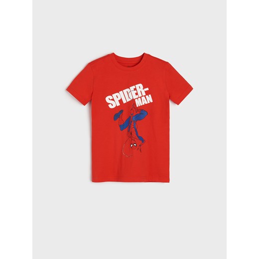 Sinsay - Komplet: koszulka i szorty Spiderman - Czerwony Sinsay 128 Sinsay