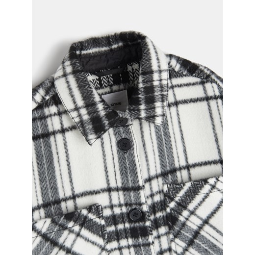 Sinsay - Kurtka koszulowa w kratę - Czarny Sinsay 152 Sinsay