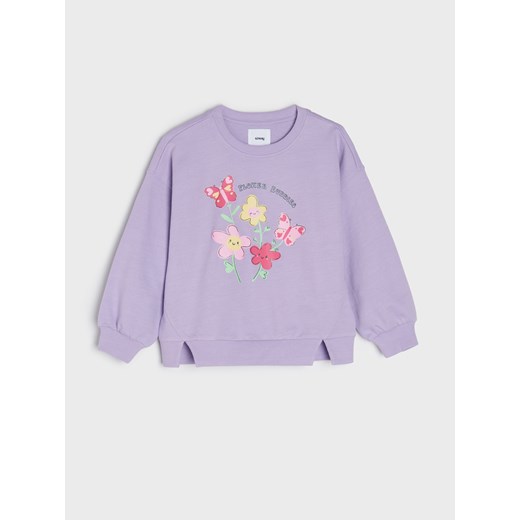 Sinsay - Bluza z nadrukiem - Fioletowy Sinsay 140 Sinsay