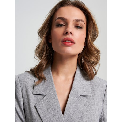 Sinsay - Marynarka dwurzędowa - Szary Sinsay XS okazja Sinsay