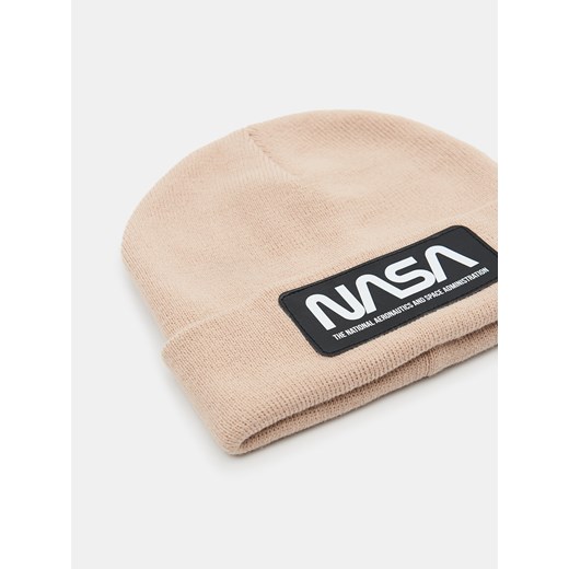 Sinsay - Czapka NASA - Beżowy Sinsay S okazja Sinsay