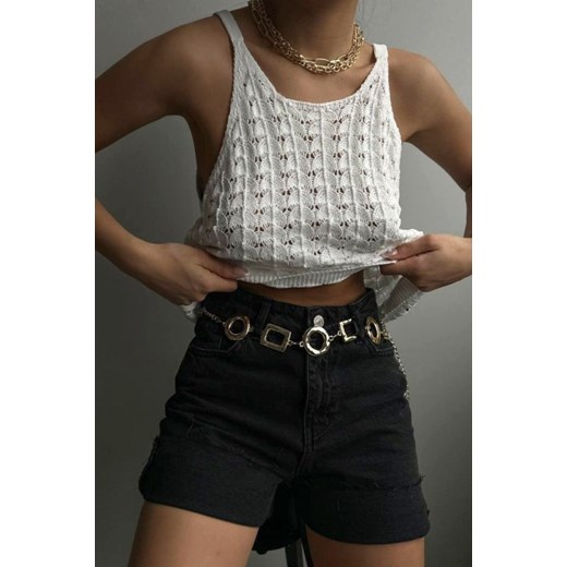 Top HELZIA WHITE L promocja Ivet Shop