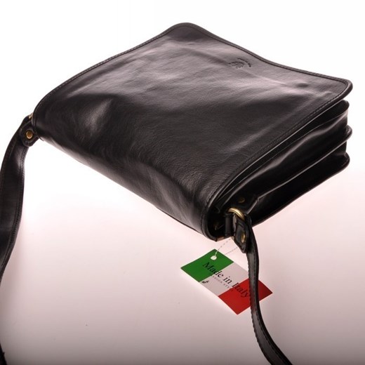 MADE IN ITALY Postino 148 czarna włoska torebka skórzana skorzana-com szary elegancki