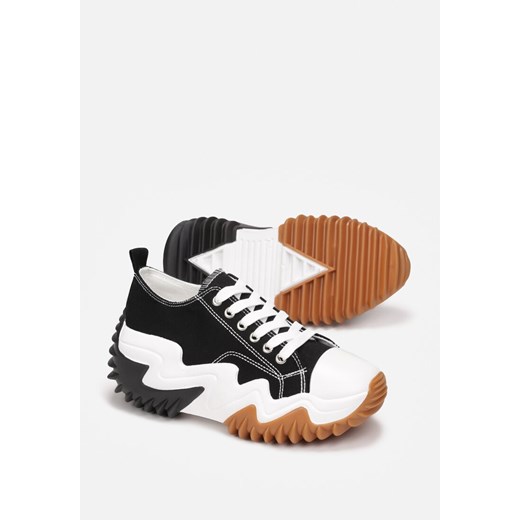 Czarne Sneakersy na Platformie z Wypustkami Zegrer Renee 37 renee.pl promocja