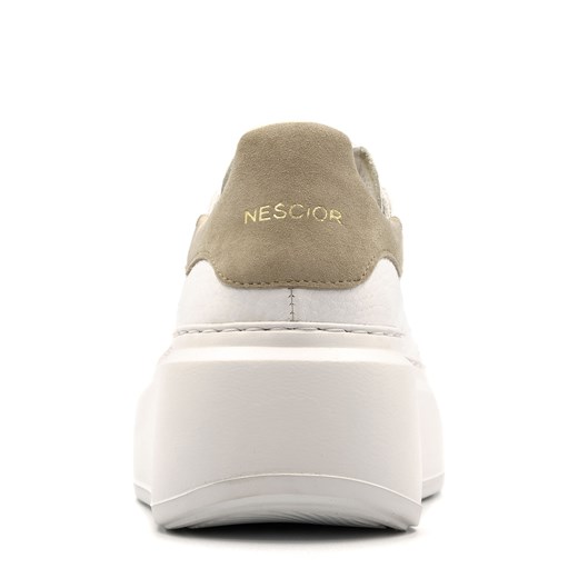 Białe sznurowane sneakersy 237G Neścior 36 okazyjna cena NESCIOR