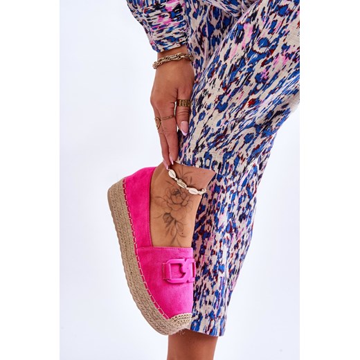 Espadryle Damskie Klasyczne Platforma Fuksja Maurine 40 ZAZOO promocja