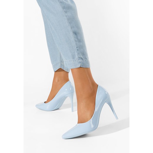 Niebieski szpilki lakierowane Melany Zapatos 36 promocyjna cena Zapatos