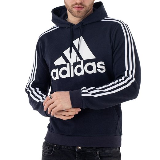 Bluza adidas Essentials Fleece 3-Stripes Logo Hoodie H14642 - granatowa ze sklepu streetstyle24.pl w kategorii Bluzy męskie - zdjęcie 155951651