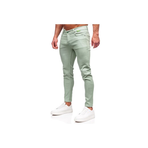 Zielone spodnie materiałowe męskie Denley GT-S 29/S okazyjna cena Denley