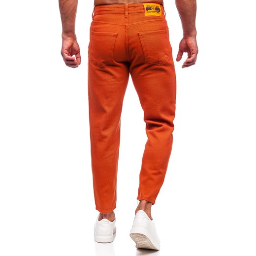 Pomarańczowe spodnie materiałowe męskie Denley GT 34/L Denley wyprzedaż