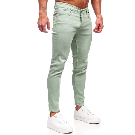 Zielone spodnie materiałowe męskie Denley GT-S 31/M promocja Denley